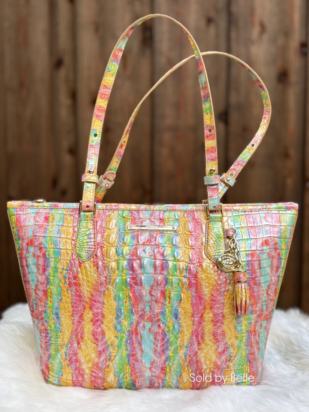 NWT Brahmin Medium Asher Saltwater Taffy Purse